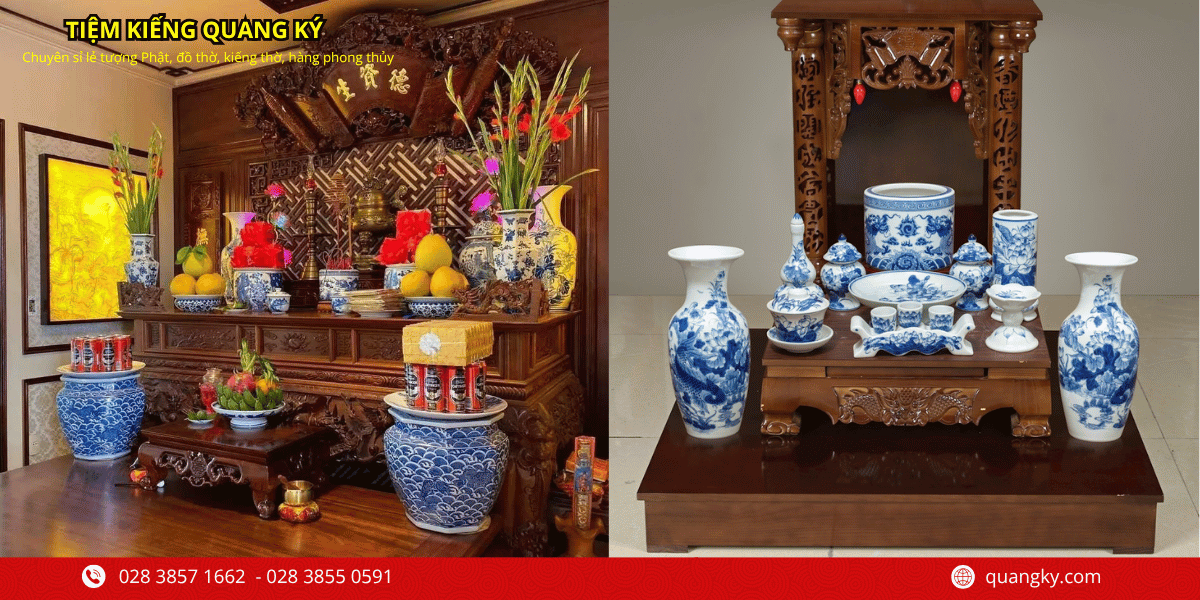 Cách sắp xếp bộ đồ thờ hợp phong thủy